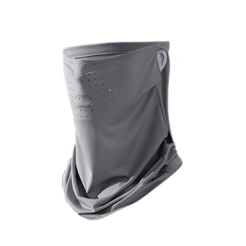 UV protection face mask with ear loops and neck protection