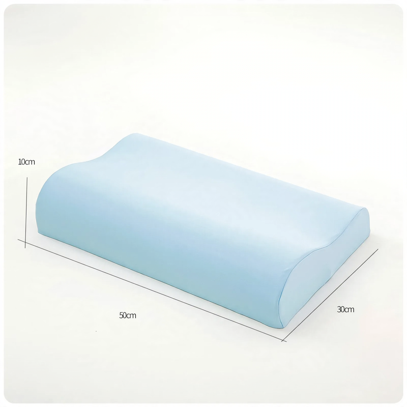 Memory foam neck support pillow, wave profile