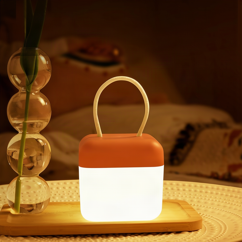 Portable LED lantern with silicone, 10.5 cm