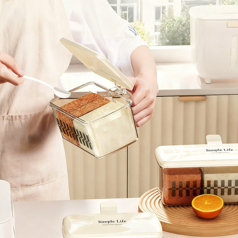 Spice box with multiple compartments