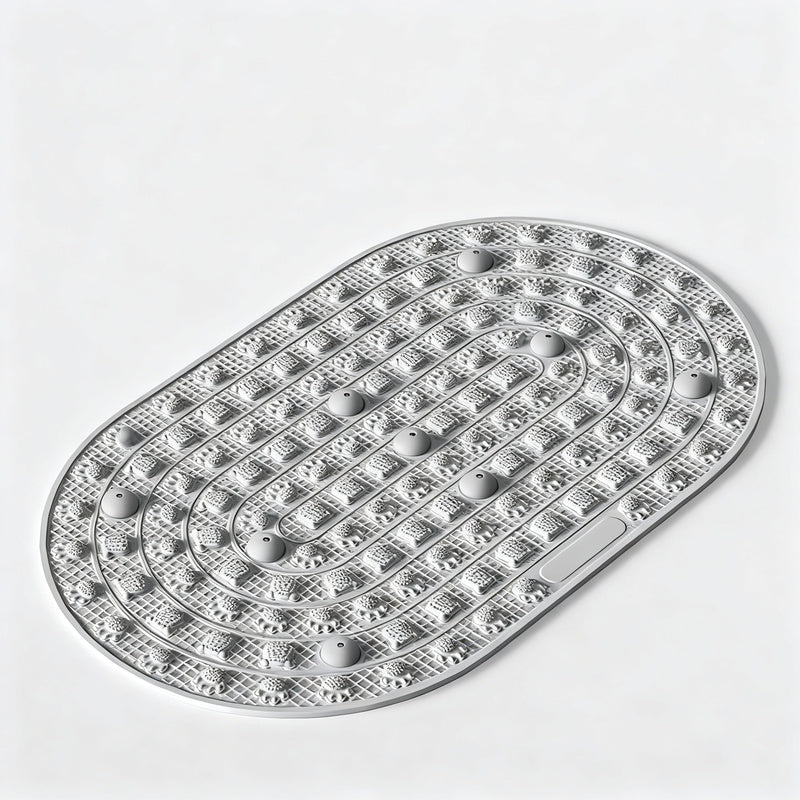 Foot reflex zone mat with magnetic stones
