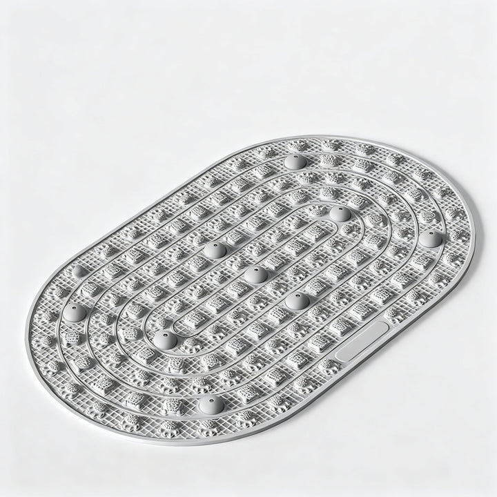 Foot reflex zone mat with magnetic stones