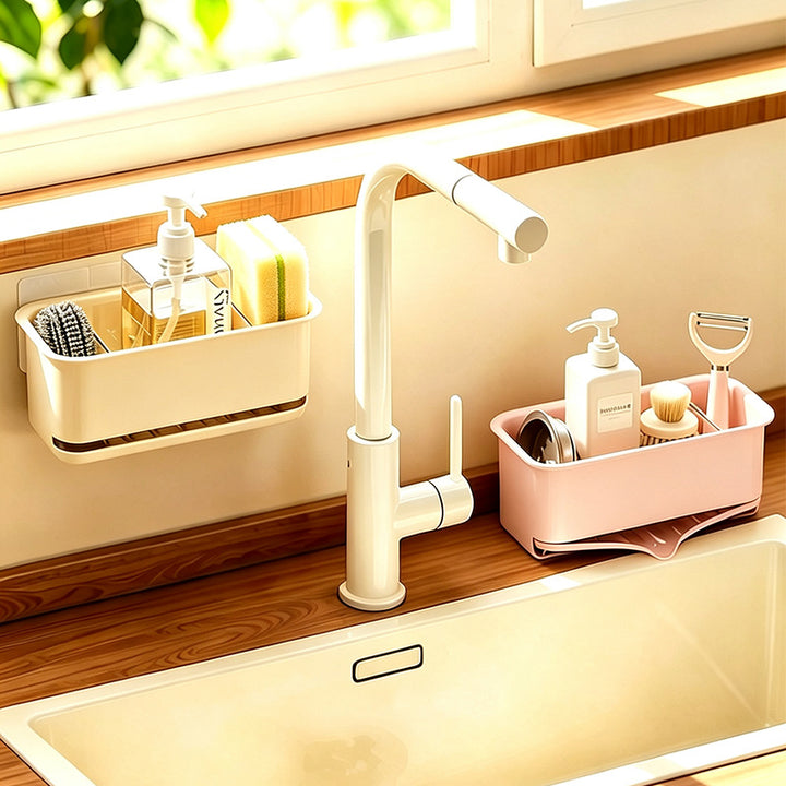 Kitchen drying rack with drip tray, wall mountable