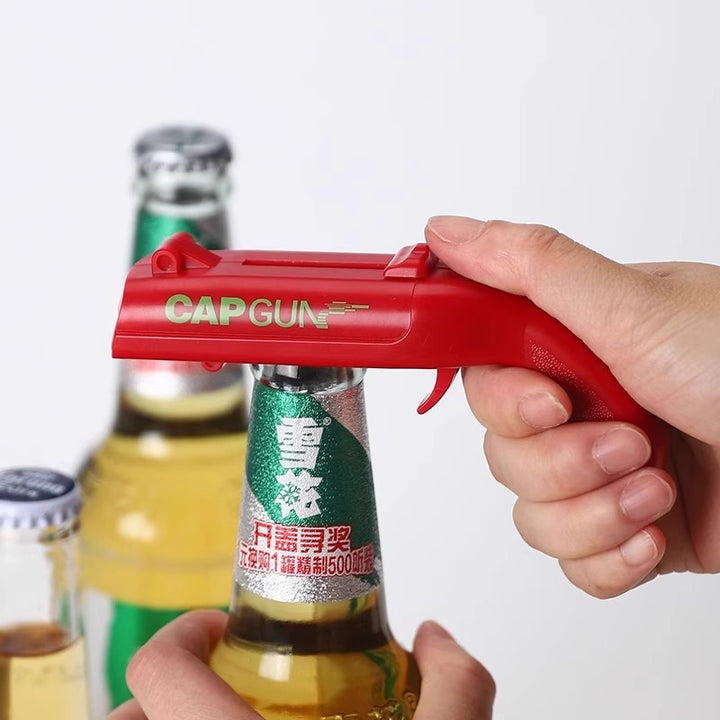 Multi-functional bottle opener made of plastic