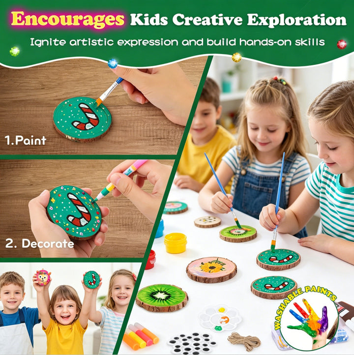 Wood painting set for painting and decorating