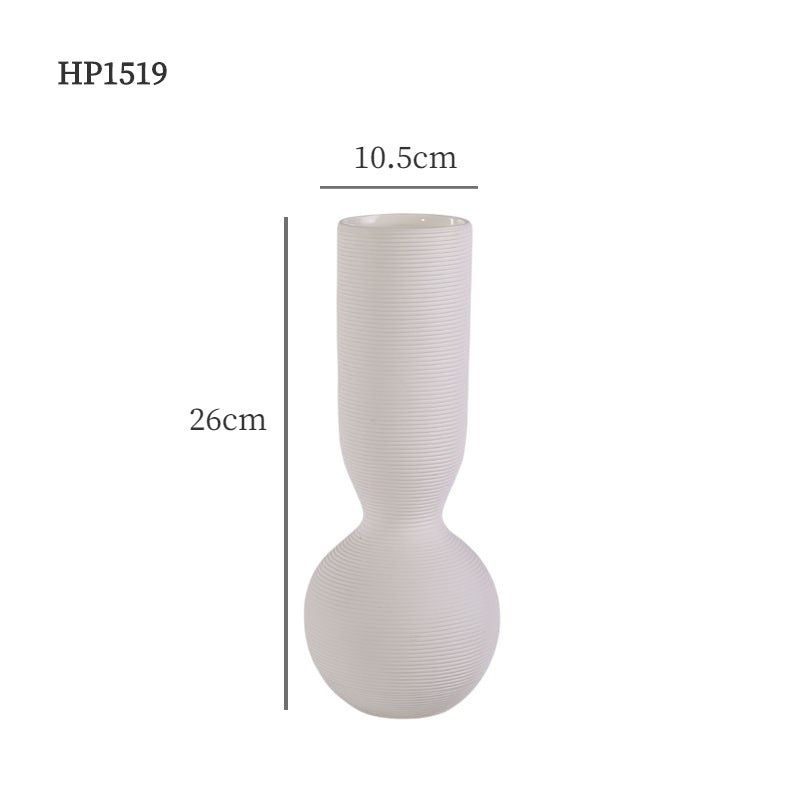 Ceramic flower vase, modern, white