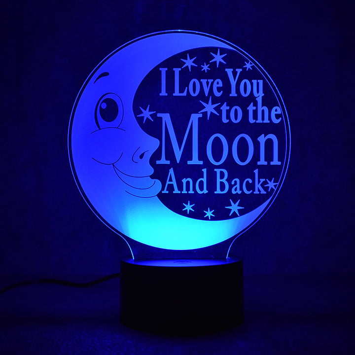 3D-LED-Moon Night Light with Color Change