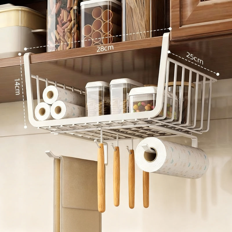 Kitchen wall shelf, extendable, carbon steel