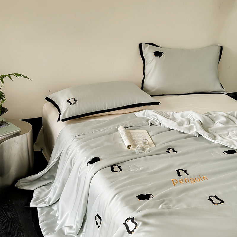 Lyocell summer bedding set, 4-piece, light and breathable