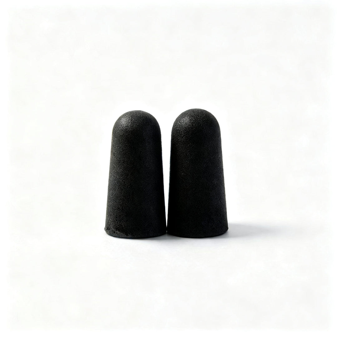 Foam ear plugs, spherical shape, 25×12 mm