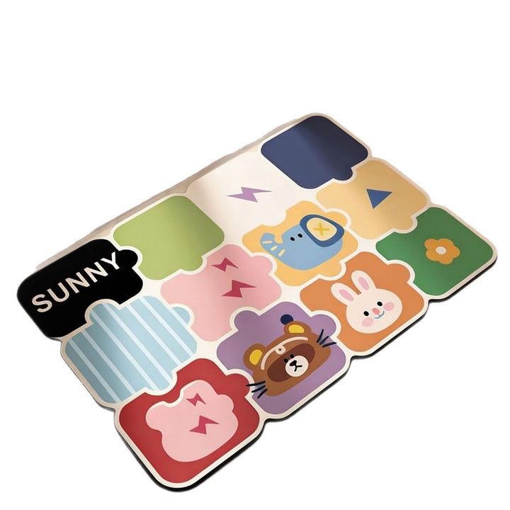 Cartoon doormat made of polyester, washable