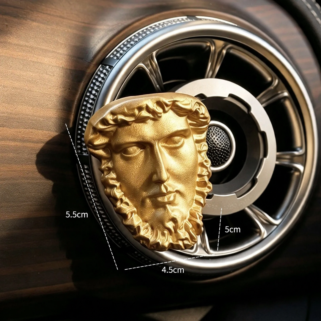 Auto-hanging fragrance dispenser with antique figure