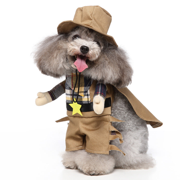 Dog clothing with costume design, polyester