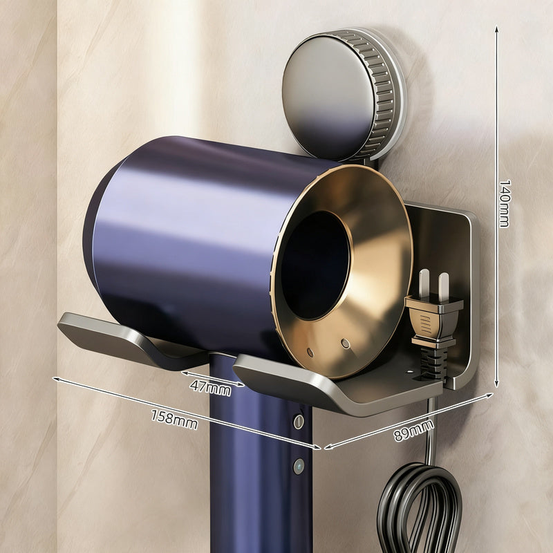 Suction cup holder for hair dryer and bathroom accessories
