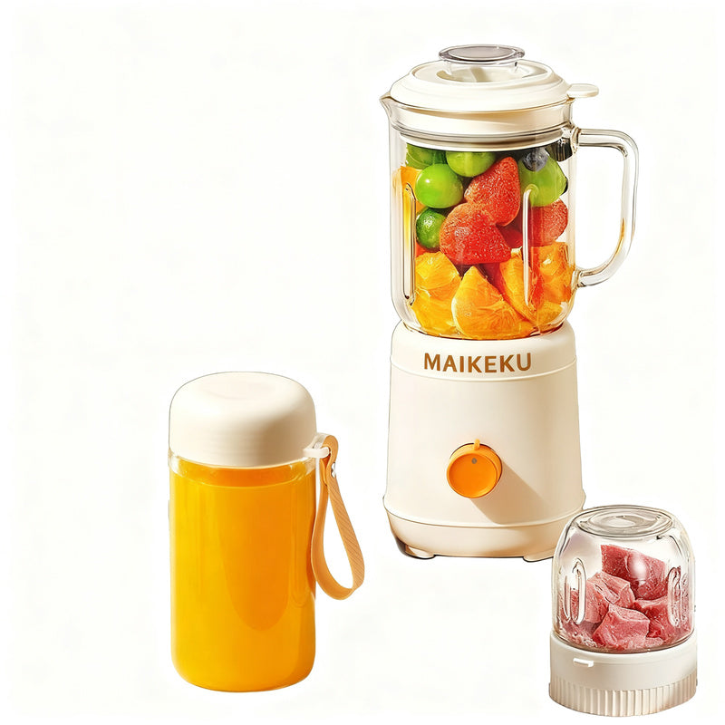 Portable juicer with glass jug