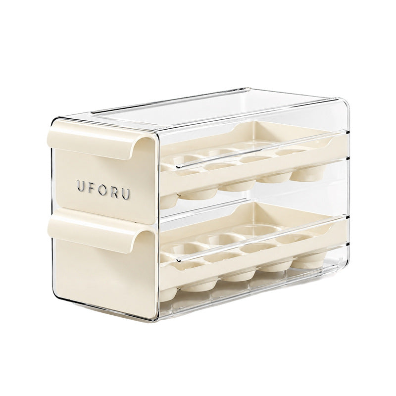 Double Egg Storage Box, Expandable, Plastic