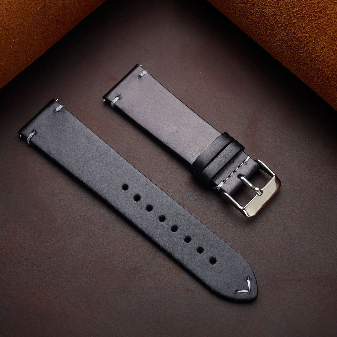 Vintage leather watch strap made of cowhide