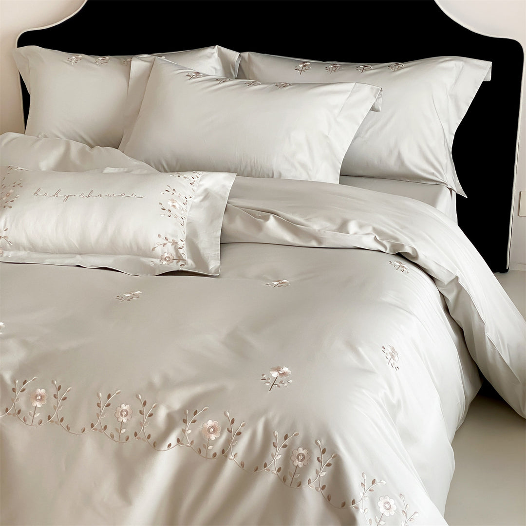 Cotton bedding set, long-staple cotton, 4-piece