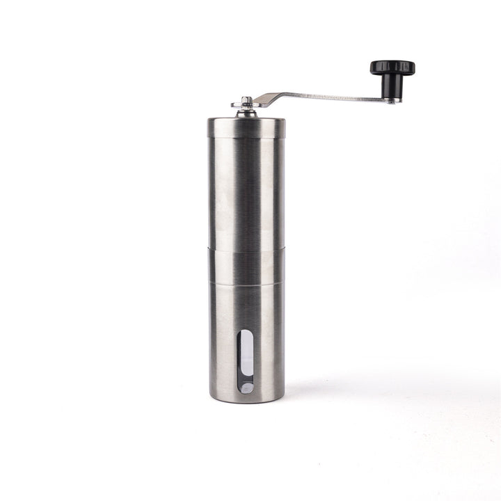 Hand crank coffee mill with ceramic or steel grinding mechanism