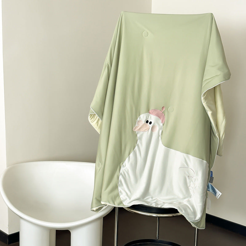 Summer blanket with cooling effect, cartoon design, washable
