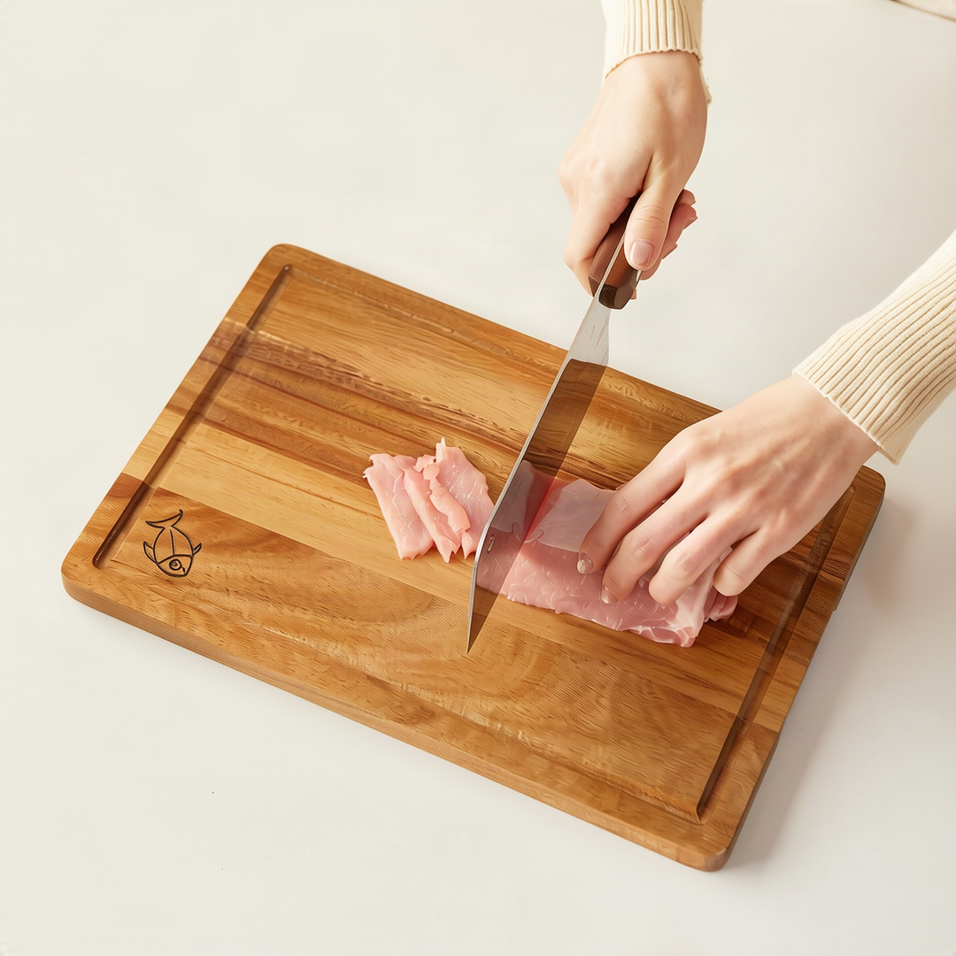 Wood cutting board, square, portable