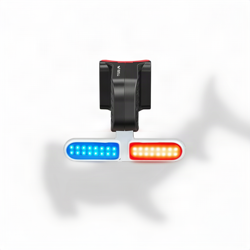 Bicycle rear light with flowing light effect, USB-C
