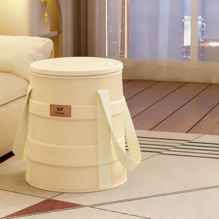 Foldable foot bath with heat retention