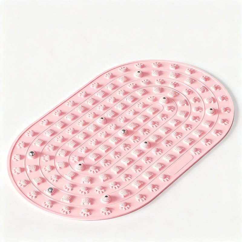 Foot reflex zone mat with magnetic stones