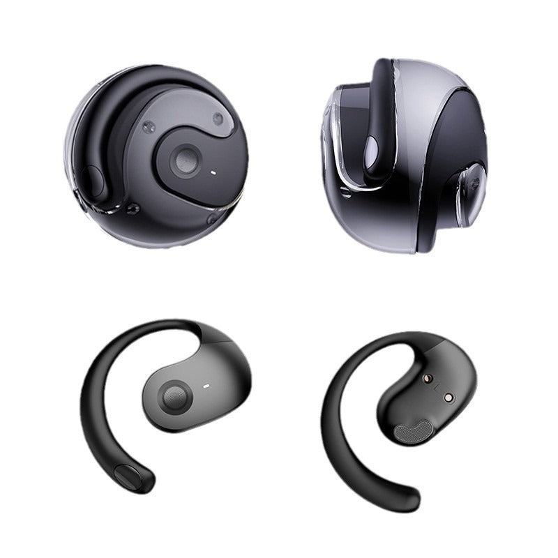 Bluetooth earbuds, open-ear design, sporty