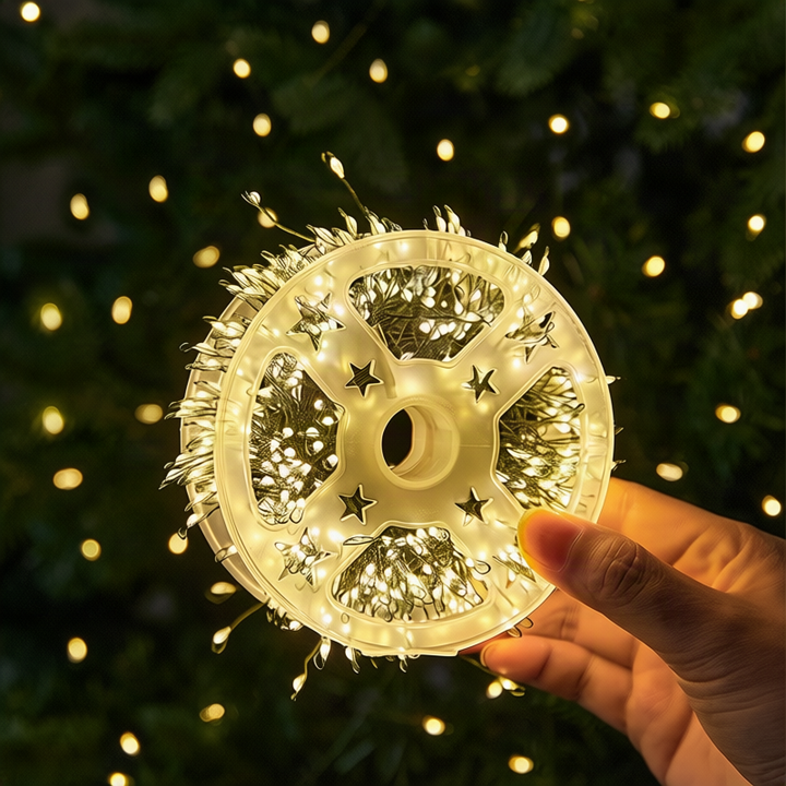 LED string lights with copper wire, dimmable