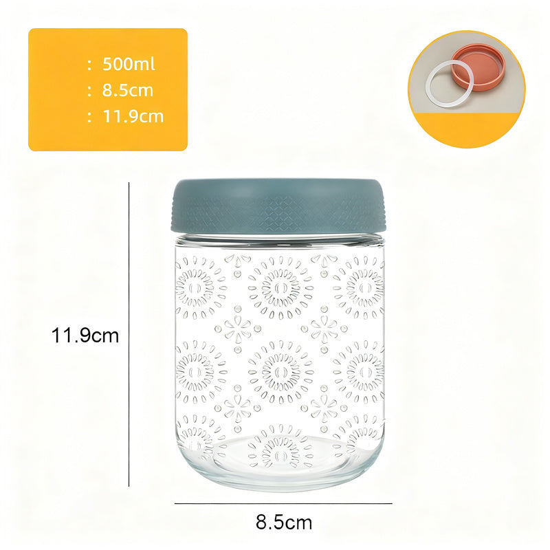 Glass jar with lid, 500 ml