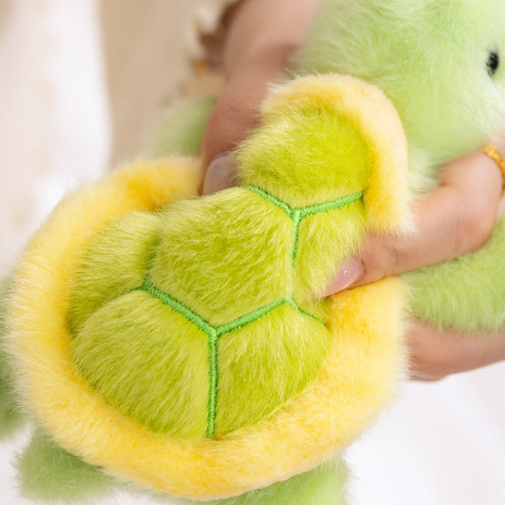 Plush turtle with magnetic back