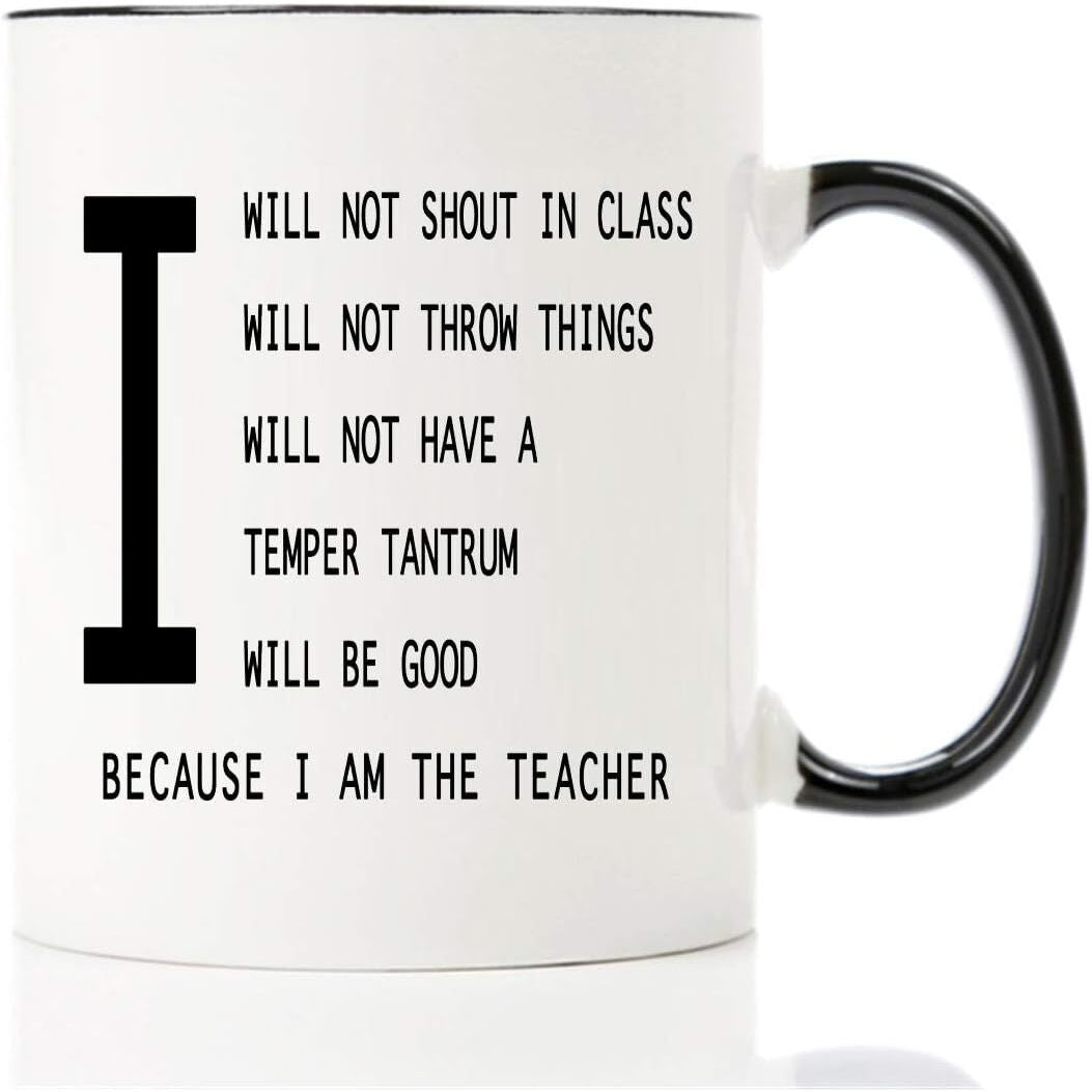 Ceramic coffee mug with saying, 301–400 ml