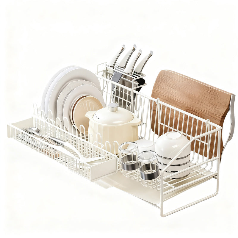 Carbon steel dish rack with accessories, modular