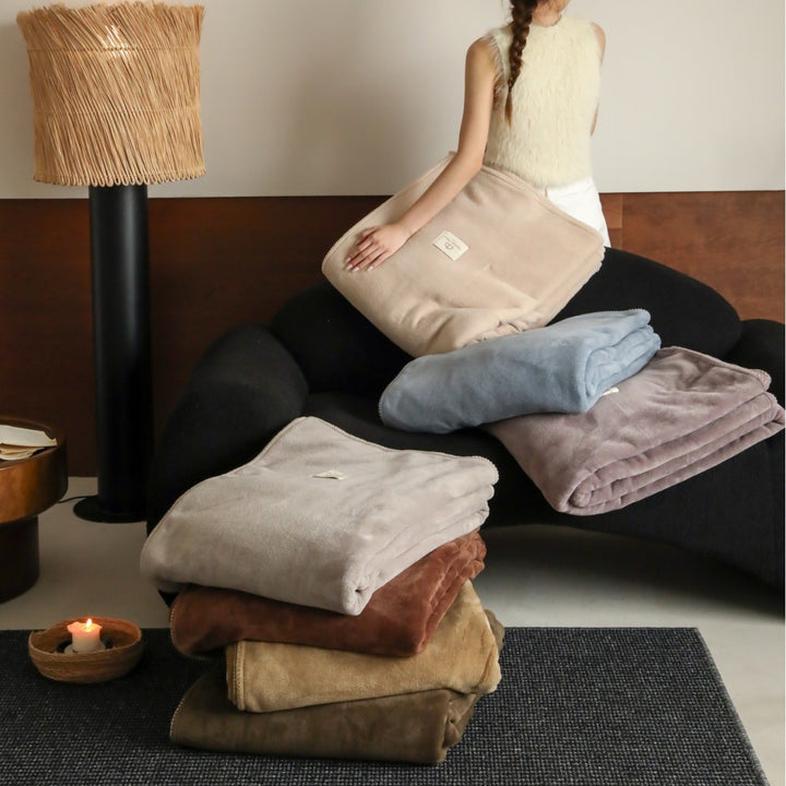 Solid color wool blanket, 120–200 cm