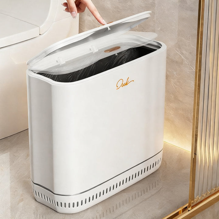 Plastic waste container, narrow, 12 L