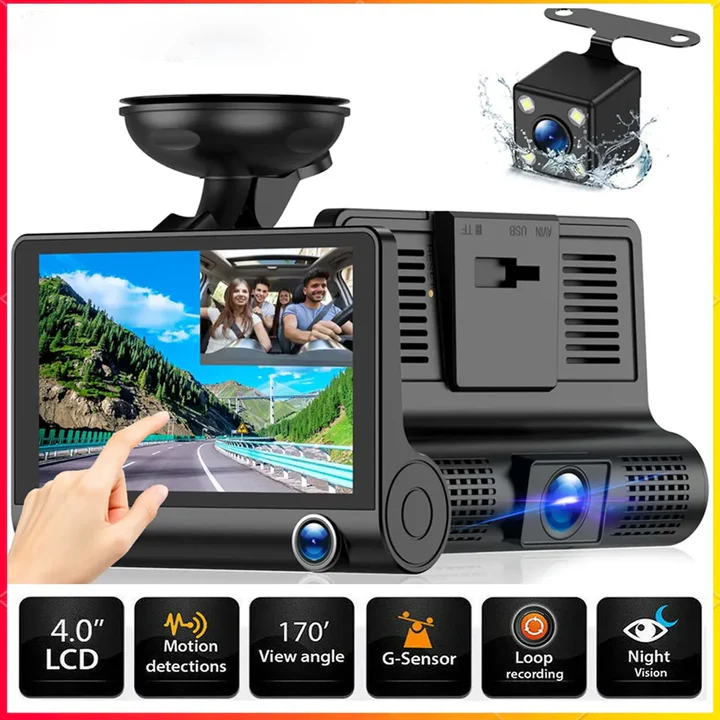 Kalsten | 4" Touch Screen Front and Rear Dash Cam