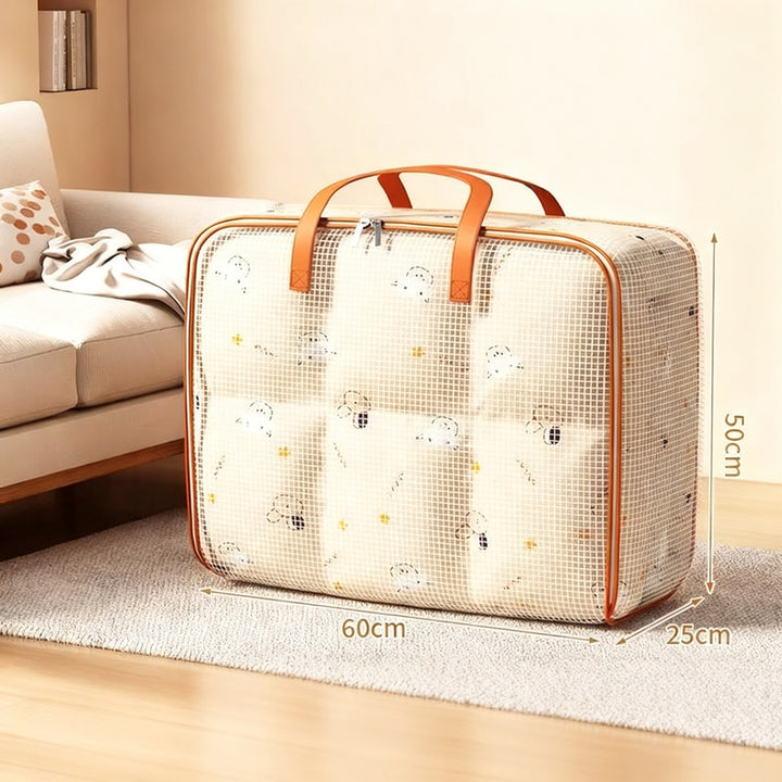 Storage bag for duvets and clothing