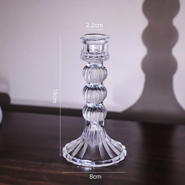 Glass candle holders, modern design