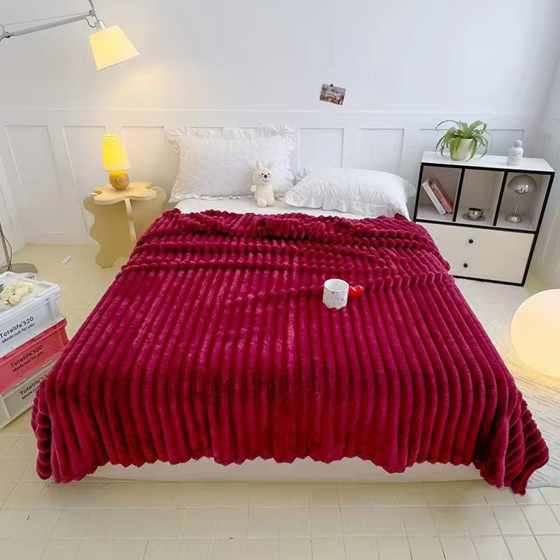 Coral fleece blanket, machine washable