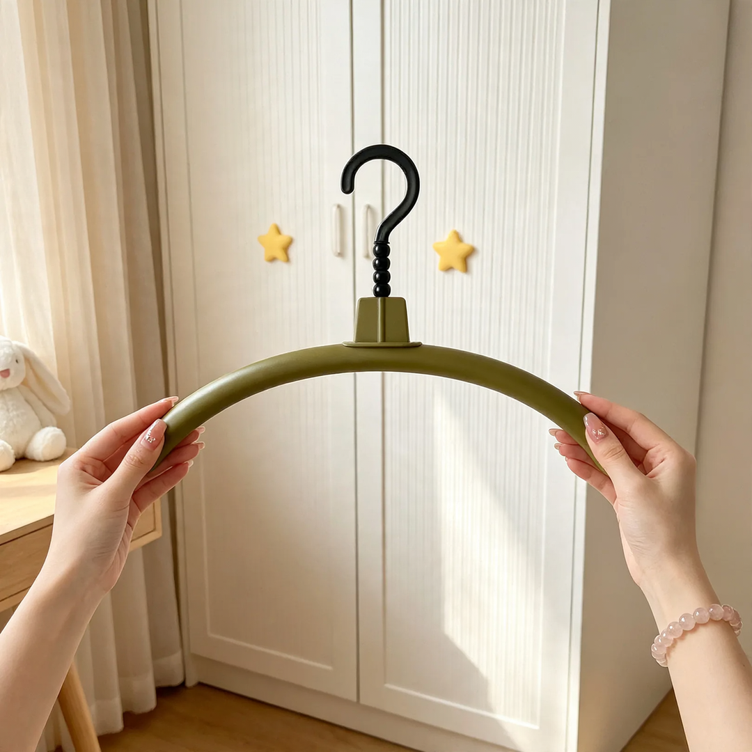 Plastic clothes hanger with cartoon design