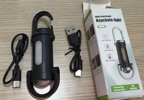 Mini flashlight with keychain, LED