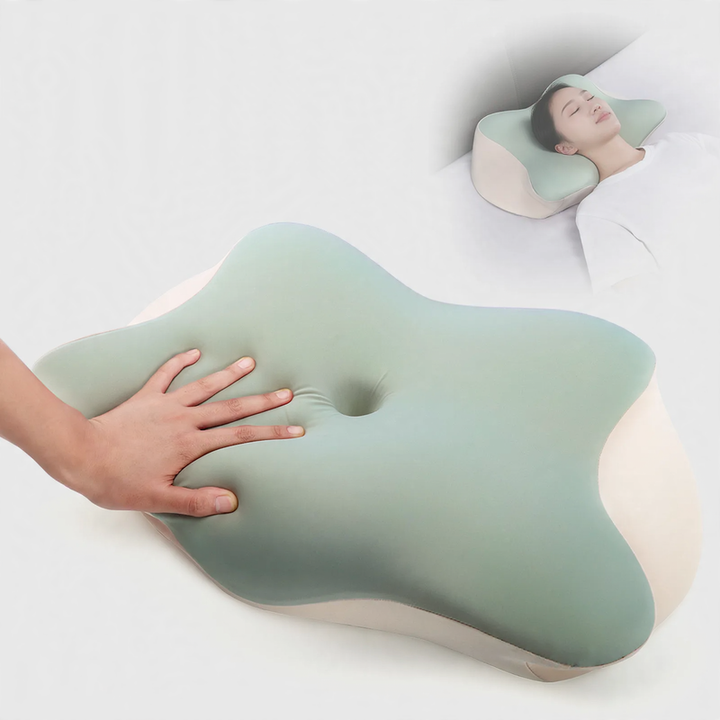 Neck support pillow, butterfly shape, memory foam
