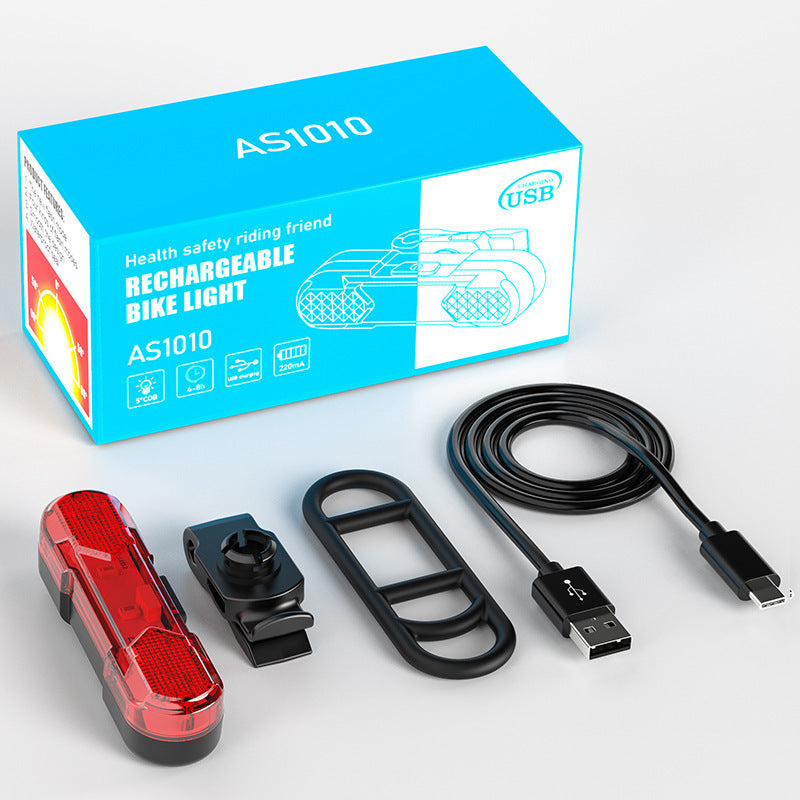 Bicycle rear light USB rechargeable, 360° rotatable