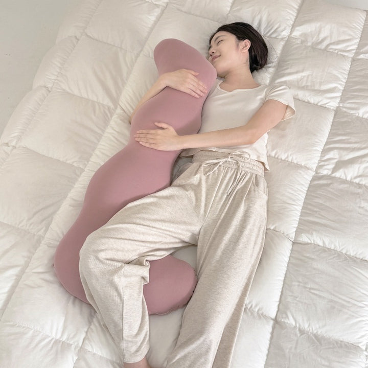 Side sleeper pillow made of cotton, 115 × 48 cm