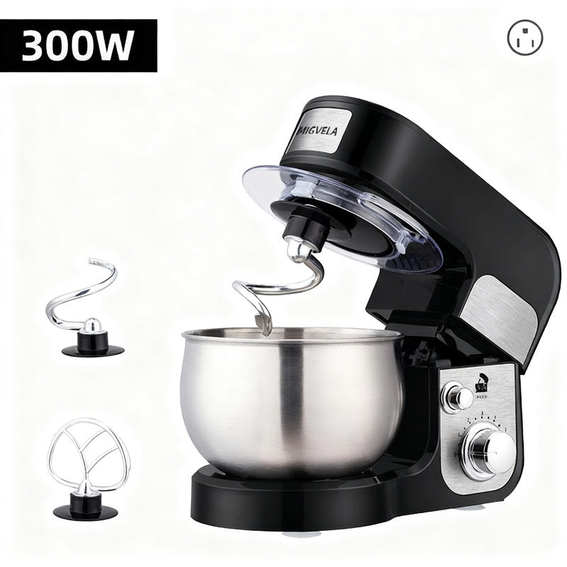 Kitchen machine 5 L, stainless steel, multiple plugs