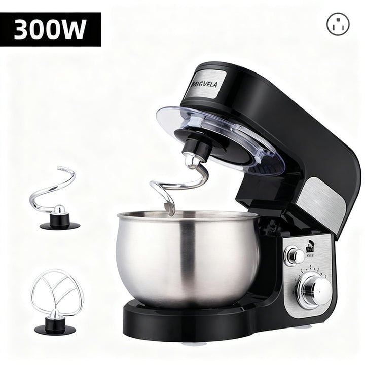 Kitchen machine 5 L, stainless steel, multiple plugs