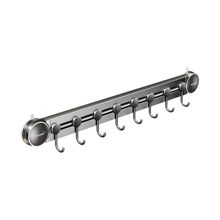 Wall-mounted shelf with hooks, 6–10 hooks