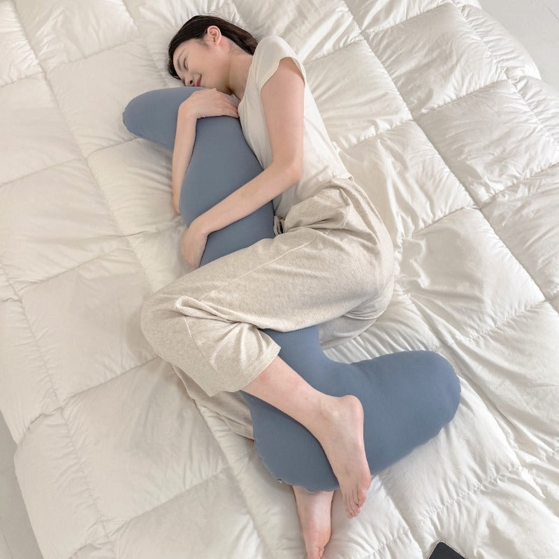 Side sleeper pillow made of cotton, 115 × 48 cm