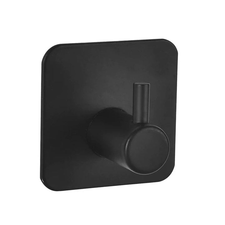 Stainless steel hook with suction cup or adhesive surface